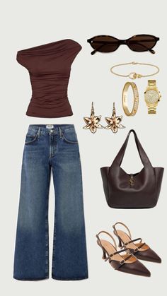 #sade #outfits #ootd #brown #sadegirl Brown Top Outfit, Uni Outfits, Casual Day Outfits, Girl Inspiration, Girls Summer Outfits, Outfits Casuales