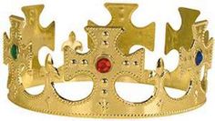 YOU GET ONE OF THESE NOVELTY KING CROWNS WITH CROSSES AND JEWELS         Search Description NOW EVERYONE CAN BE KING!   THESE CUTE KING CROWNS ARE FUN FOR ALL AGES! USE THEM AS PARTY FAVORS! PLAY DRESS UP WITH THEM! IMATATION JEWELS GREAT FOR IMAGINATIVE PLAY! CROWNS ARE ABOUT 8 INCHES IN DIAMETER GREAT FOR THE PARTY YOU'LL LOVE THIS GOLD KING CROWN Payment 1-Paypal 2-Credit cards -- Email or call Novelties company 801-484-6769 2250 South Main Street SLC UT 84115 Shipping Item will be shipped wi Crown For King, Gold King Crown, Prom King And Queen, Game Of Thrones Party, King's Crown, Prom King, Queens Tiaras, Queens Jewels, Prince Crown