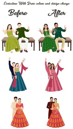 Caricature Wedding Invitations, Wedding Couple Cartoon, Hindu Wedding Invitation Cards, Wedding Card Design Indian, Caricature Gifts, Caricature Wedding, Wedding Caricature, Caricature Art, Hindu Wedding Invitations