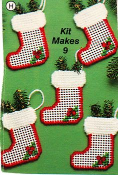 christmas stocking ornament kits for the stockings and stockings on this pattern are available in