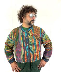 COOGI Australia - Size is SS Cotton top, green suede bottom. Fully lined. Drawstring at the bottom Made in Australia. Great vintage condition Lying flat.... 27" armpit to armpit 30" top to bottom o sweater 18" armpit to end of sleeve Green Suede, Jumper Sweater, Cotton Tops, Suede Leather, Sweater Outfits, Jumper, Coats Jackets, Halloween Shopping, Favorite Outfit