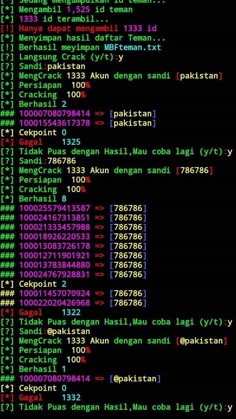 an image of a computer screen with many numbers on it