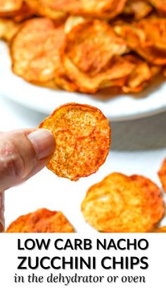 low carb nacho zucchini chips in the dehydraator or oven