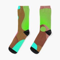 Very Cool Super Awesome and kind of Pretty Amazing Colorful Abstract Pattern Patterned Socks, Designer Socks