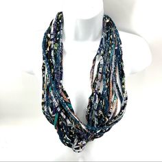 Dona Bela Shreds Shred Lite upcycled fabric necklace scarf boho jewelry NEW Tropical tribal teal ocean beach beachy vibe prints vacay vacation exotic Momma made in Des Moines, Iowa Made in the USA Upcycled, green, ecofriendly boho style neckwear necklace jewelry scarf Made from fabric remnants to save the earth. A lightweight twist on a classic style. Love the Classic look but want something a little shorter and lighter? The LT’s delicate design is the perfect accessory to be worn year round. Elegant and soft to the touch, It’s soft-to-the-touch fabric and tapered ends create a one-of-a-kind piece of wearable art. Drop from back of neck: 18-22” Please see all photos as they are considered part of the description. Back tie closures may differ from photos but will always be one of the fabric Necklace Scarf, Upcycled Fabric, Fabric Necklace, Delicate Design, Fabric Remnants, Save Earth, Des Moines, Scarf Jewelry, Ocean Beach