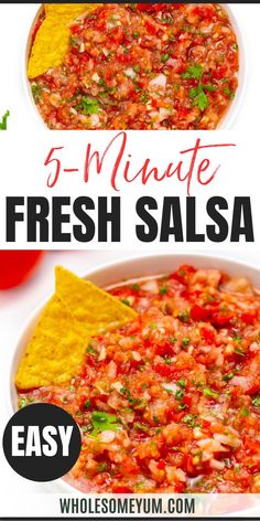 Fresh Salsa Recipe Easy Homemade Salsa, Tomato Salsa Recipe, Salsa Guacamole, How To Make Salsa, Fresh Tomato Salsa