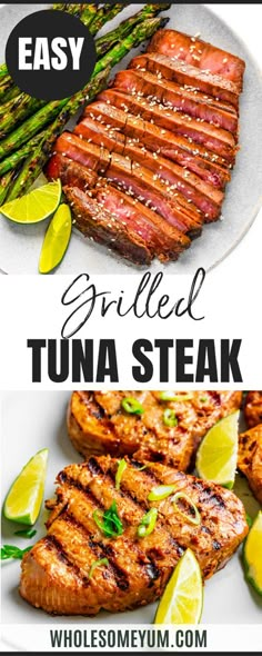 Grilled Tuna Steak Recipe Grilled Ahi Tuna Recipe, Fresh Tuna Steak Recipes, Cook Tuna Steak, Grilled Tuna Recipes, Cooking Ahi Tuna, Pan Seared Tuna Steak, Grilled Tuna Steaks Recipes, Grilled Tuna Steak, Fresh Tuna Recipes