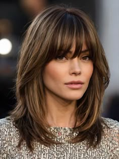 Women’s Shoulder Length Haircut With Bangs, Haircuts For Medium Length Hair, Layered Haircuts For Medium Hair, Haircuts For Medium Hair, Long Hair With Bangs, Medium Length Hair Cuts, Layered Haircuts, Layered Hair, Great Hair