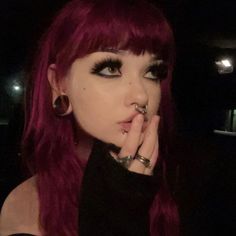 Red Hair Inspo, Goth Hair, Youtube Comments, Alternative Makeup, Ear Earrings, Alternative Hair