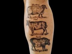 an arm with different types of animals on it and the words matter written in black ink