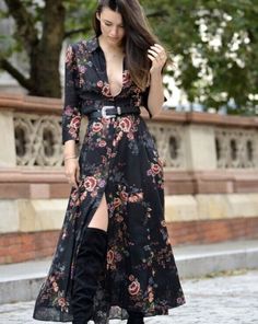 ZARA Floral Maxi Dress XS  | eBay Outfit Boho Chic, Bohemian Schick, Midi Dress Outfit, Chique Outfit, Zara Maxi Dress, Look Boho Chic, Outfit Boho, Asos Fashion, Mode Boho