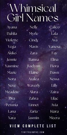 a poster with the names of various zodiacs in front of a purple background and stars