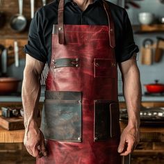 MeatArtisan Butcher Apron Butcher Outfit, Butcher Character, Leather Apron Women, The Butchery, Grilling Aprons For Men Leather, Leather Aprons, Waxed Canvas And Leather Apron, Butcher Apron, Men’s Cooking Aprons