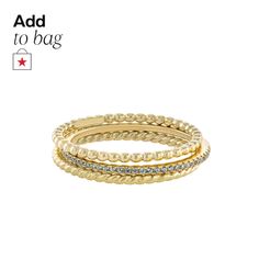 in stock Classic Accessories, Twisted Band, Cubic Zirconia Rings, Stackable Ring, Stackable Rings, Silver Gold, Cubic Zirconia, Jewelry Watches, Jewelry Rings