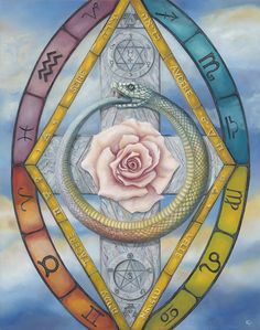 Cosmic Egg, Esoteric Art, Spiritual Artwork, Occult Art, Visionary Art, Spiritual Art, A Rose, Alchemy