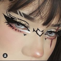 Maquillage Goth, Halloweenský Makeup, Anime Eye Makeup, Mekap Mata, Graphic Makeup, Swag Makeup