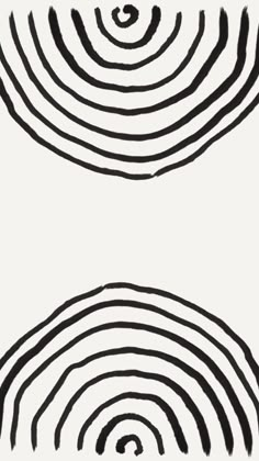 two black and white lines with circles in the middle, on top of each other