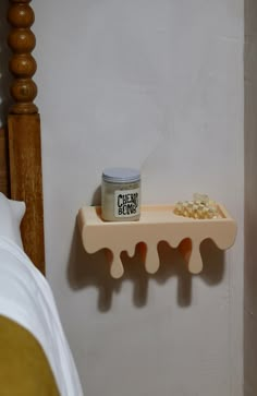 Display your trinkets with style with the easy-to-hang, floating wall shelf that will give your room just the right kind of unique charm. Bio-sourced PLA plastic Made in USA 3D Printed  Includes 3 nails and hardware Unique Shelf Design, Cool Floating Shelves, Fun Shelves, Funky Shelves, Mushroom Shelves, Small Corner Shelves, She Shed Office, Quirky Furniture, Teen Room Designs