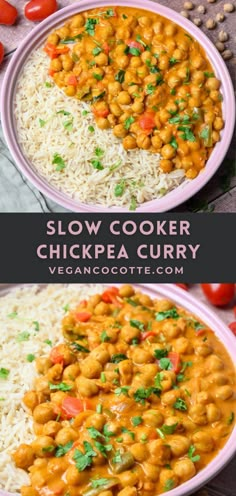 this slow cooker chickpea curry is the perfect meal to make for dinner