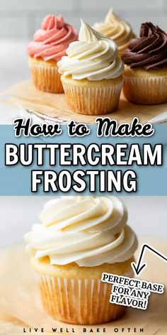 how to make buttercream frosting for cupcakes and muffins