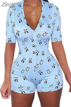 Shipping: Worldwide Express Shipping AvailableDelivery time: 7-15Days Fast ShippingReturns: Fast refund, 100% Money Back Guarantee.Brand Name: hiriginDecoration: NONEStyle: CasualOrigin: Mainland ChinaPattern Type: PrintMaterial: PolyesterItem Type: RompersPlaysuitsGender: WOMEN Pyjamas Onesie, Light Blue Romper, Lounge Romper, Bandage Jumpsuits, Night Clothes, Type Of Dress, Stylish Loungewear, Trendy Bottoms, Leotard Tops