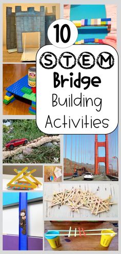 Challenge children to create a bridge with these 10 Bridge Building STEM Activities.   Learn about the structure and design of the strongest bridges as you create and build your own bridge.