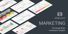 an image of marketing powerpoint presentation templates with colorful lines on the front and back