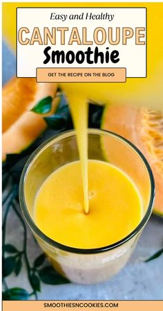 Cantaloupe Smoothie Healthy Cantelope Melon, Ripe Cantaloupe, Green Detox Smoothie, Smoothie Healthy, Ice Milk