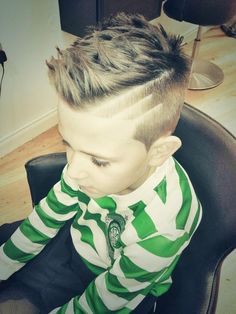 Love this (minus the lines) for my little dude.#boyhair #boysstyle #kidshair #trendyboys #coolhair #boyscut #hairstyleideas #littleman #hairinspo #boysfashion Braids For Girls Kids, Boys Mohawk, Kid Boy Haircuts, Braids For Girls, Hair Designs For Boys, Kids Hairstyles Boys, Hairstyles Boys, Boys Haircut Styles, Kids Haircuts