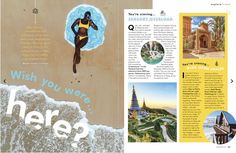 an article in a magazine about travel