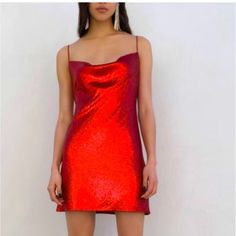 New Sequin Dress Red Fitted Mini Slip Dress, Elegant Red Slip Dress For Party, Red Sleeveless Mini Dress For Night Out, Red Fitted Slip Dress, Red Flirty Mini Dress With Spaghetti Straps, Red Mini Dress For Spring, Red Mini Bodycon Summer Dress, Red Mini Slip Dress For Summer, Red Mini Length Slip Dress For Summer