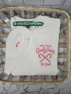 Welcome to my shop! Take a stroll down Candy Cane Lane with this adorable embroidered sweatshirt! Every item is made to order, so you can customize to your liking. If you'd like a different thread color (other than red) please leave it in the personalization box. This cozy Christmas crewneck is the perfect addition to your holiday season with the candy cane design, and mini candy cane added to the sleeve! Material: - 50% Cotton, 50% Polyester Crewneck Sweatshirt - High quality thread Sizing: -Pl Candy Cane Sweater, Candy Cane Lane, Mini Candy Canes, Star Candy, Embroidered Christmas, Candy Christmas, Christmas Crewneck, Sweat Hoodie, Winter Sweatshirt