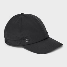 a black baseball cap on a white background