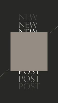 a black and white poster with the words new news post in silver letters on it