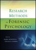 the book cover for research method in forensic psychology