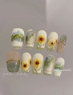 Nails Hojas, Nail Story, Nails Tay, Daisy Nails, Color Trends Fashion, Love Nails