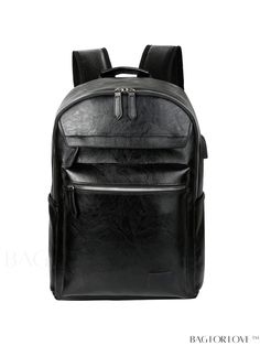 BagForLove - ATARNI Large-capacity PU Leather Laptop Backpack Casual Black Laptop Bag For School, Black Casual Laptop Bag For School, Everyday Black Waterproof Bags, Everyday Waterproof Black Bags, Black School Laptop Backpack, Black School Backpack Laptop Bag, Black Backpack Laptop Bag For School, Black School Laptop Bag With Zipper Closure, Black Laptop Bag With Zipper Closure For School