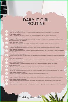 The daily it routine you should follow for healthier habits Time Management| Routine| It Girl Feminine Daily Routine, Everyday Routine Schedule For Women, It Girl Schedule, It Girl Daily Routine, That Girl Daily Routine, It Girl Habits, Healthy Routines For Women, Daily Routine Schedule For Women, It Girl Routine