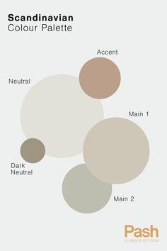 the color scheme for scandinaviana's palettes in neutral, neutral and dark