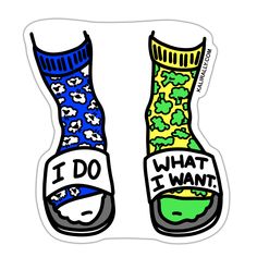 If you've ever been told that wearing socks with sandals is a fashion faux-pas, you GET this sticker. This sticker says it all. Gift this sticker to that friend in your life who rocks with sandals. This fun sticker is waterproof, so it can be placed on water bottles. But handwashing is recommended! It would so liven up a composition book or laptop! Features:✅ Approximately 3" on its longest side✅ Made with glossy sticker paper. Laminated with UV sealant to prevent fading and laminated to increase water resistance.✅ Perfect for your laptop, hydro flask, water bottle, journal, car, mirror, or anywhere else you want to add a bit of personality.✅ Stickers are waterproof but to ensure they last, handwashing is recommended.✅ Gift this sticker to your loved ones.✅ Exposure to excess water or heat Crazy Stickers, Socks With Sandals, Husband 30th Birthday, Personality Stickers, I Do What I Want, Composition Book, Holiday Stickers, Crazy Socks, Hydro Flask