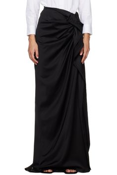 Black Body, Satin Skirt, Silk Skirt, Dries Van Noten, Women Clothing, Wool Blend, Maxi Skirt, Stain, Satin