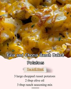 the recipe for baked potato casserole is shown