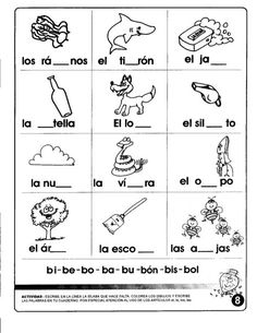 spanish worksheet with pictures and words