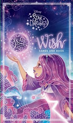 the cover to star dancing wish cards and book, featuring a woman in purple dress holding a