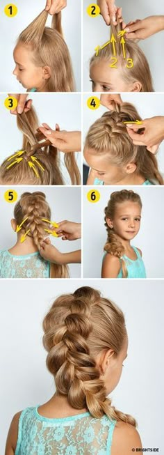 Easy Little Girl Hairstyles, Fast Hairstyles, Easy Braids, Long Hair Girl, Easy Hairstyles For Long Hair, Quick Hairstyles