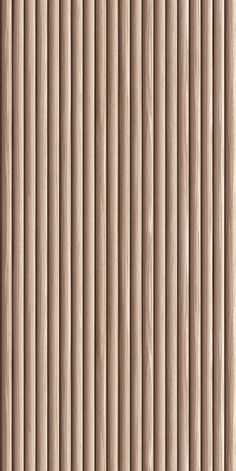 a close up view of wooden slatted wallpaper with vertical stripes in light brown