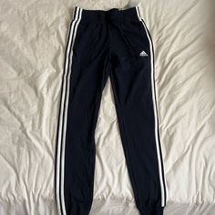 Adidas Slim Pant Length: Normal Dark Navy Blue Never Worn Adidas Navy Cotton Bottoms, Casual Navy Adidas Pants, Adidas Blue Cotton Pants, Blue Adidas Cotton Sweatpants, Adidas Blue Cotton Sweatpants, Adidas Blue Sweatpants, Dark Blue Pants, Cute Outfits For School, Adidas Blue