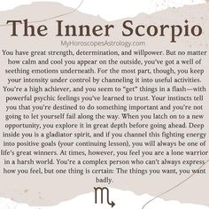 the inner scorpio poem is written in black and white