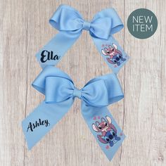 Hair bows, personalized, perfect for back to school. Hair Bow Custom, Sublimation Hair Bows, Hand Painted Hair Bow, Personalised Hair Bows, Disney Hair Bows, Barrette Clip, Barrettes, Hair Bow, Hair Bows