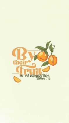 an orange with the words by their grace on it